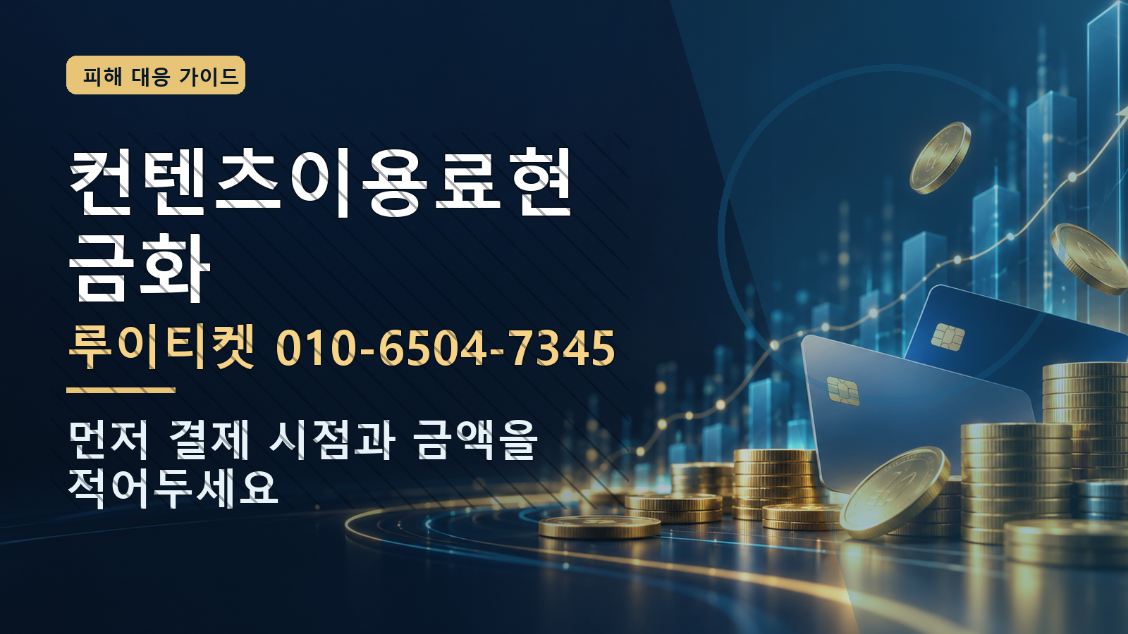 컨텐츠이용료현금화: 루이티켓 010-6504-7345 · 먼저 결제 시점과 금액을 적어두세요